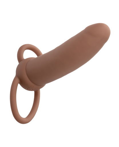 Performance Maxx Rechargeable Thick Dual Penetrator - Brown by California exotic novelties
