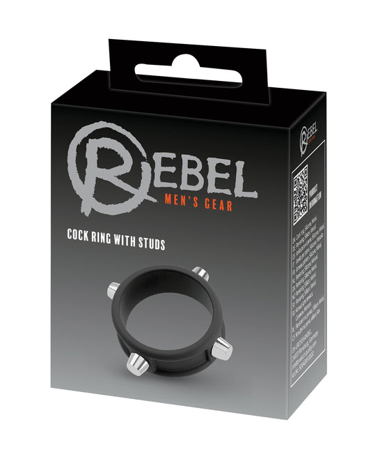Rebel Cock Ring w/Stubs - Black by Orion versand gmbh and co