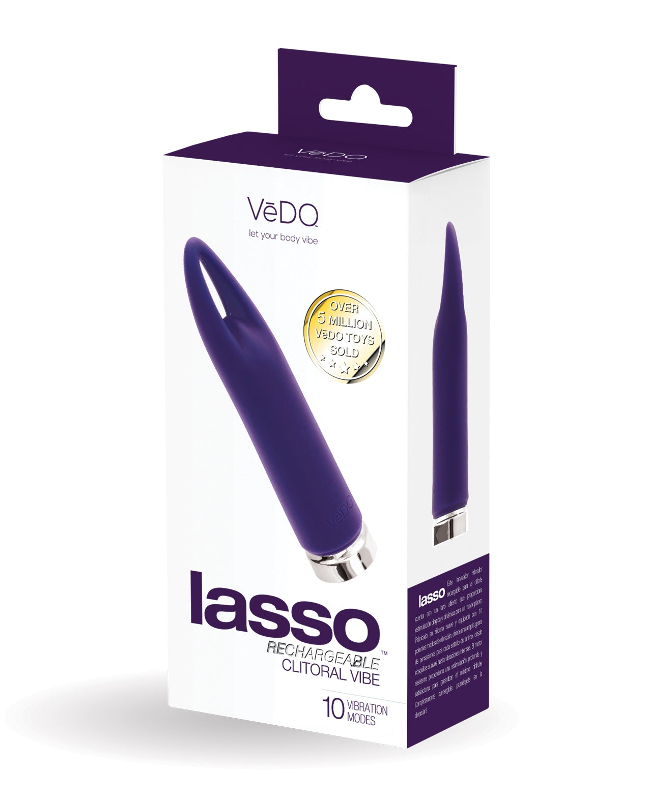 VeDO Lasso Rechargeable Bullet Vibe - Purple by Savvy co.