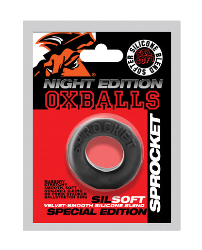 Oxballs Sprocket Comfort No-Roll Cock Ring - Special Edition Night by Blue ox designs llc dba oxballs