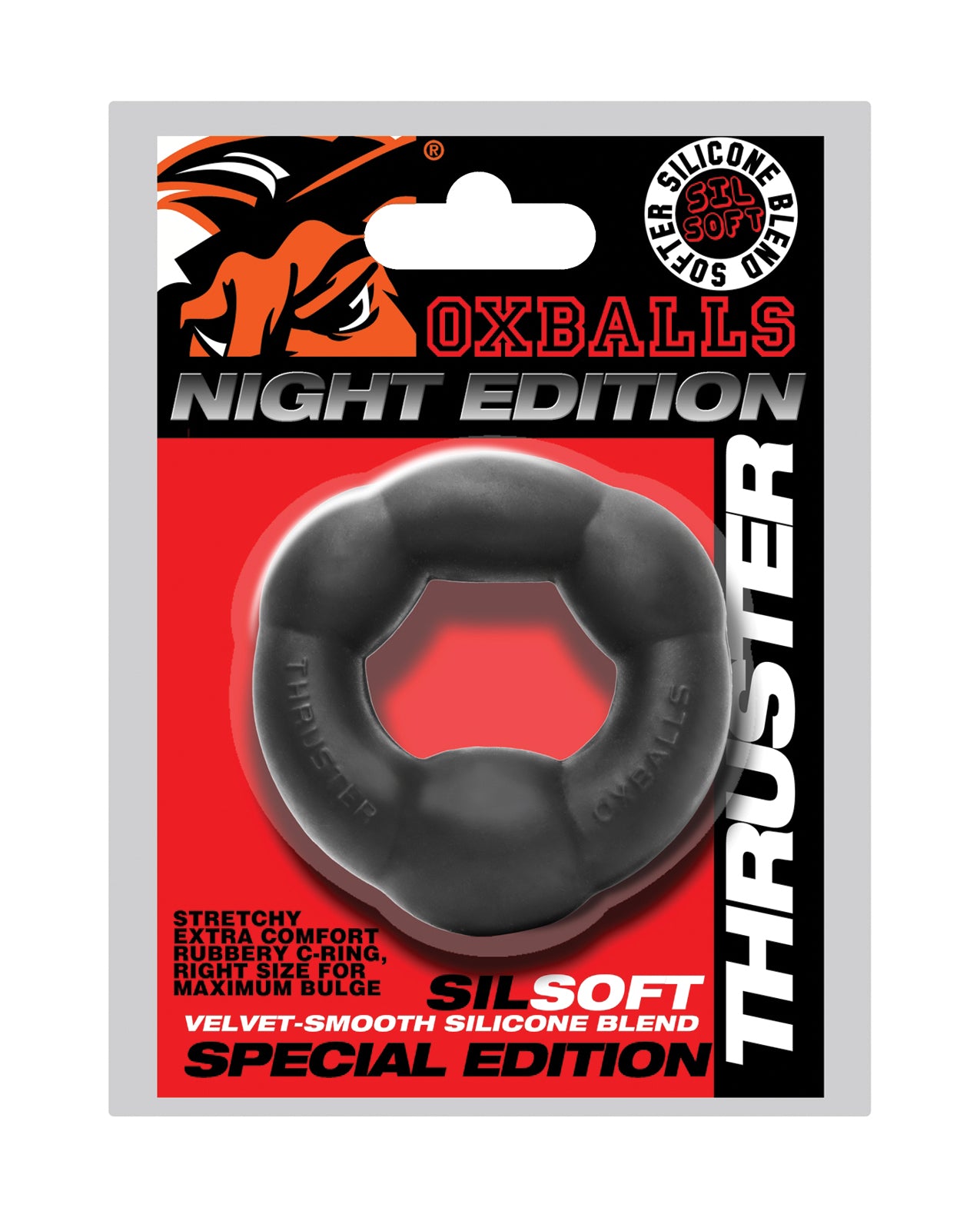 Oxballs Thruster Comfort Bulge Lifter Cock Ring - Special Edition Night by Blue ox designs llc dba oxballs