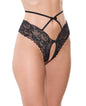 Lace Hipster Panty w/Bow Detail - Black XL by Coquette international