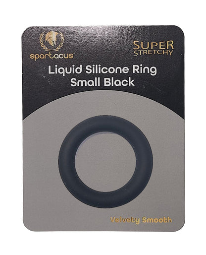 Spartacus Liquid Silicone Cock Ring Small - Black by Spartacus