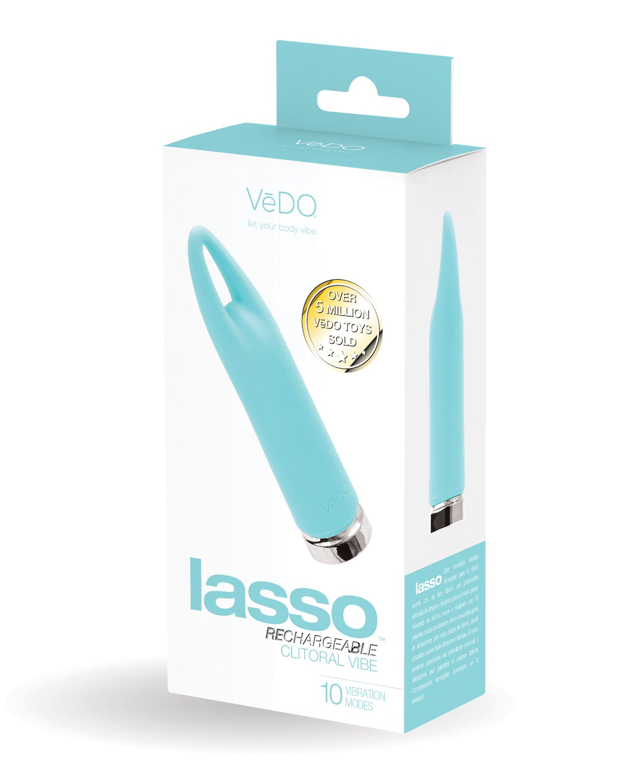 VeDO Lasso Rechargeable Bullet Vibe - Turquoise by Savvy co.
