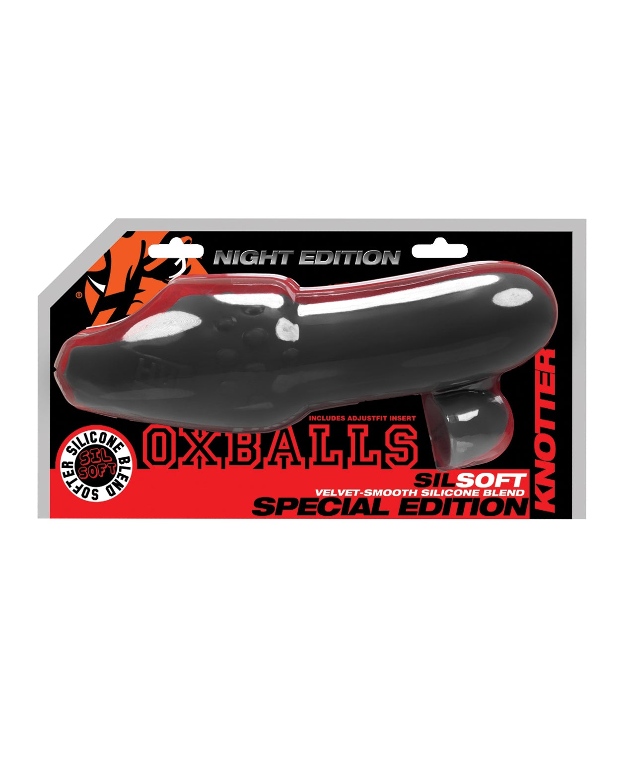 Oxballs Knotter Velvety Swelled Adjust-Fit Cocksheath - Special Edition Night by Blue ox designs llc dba oxballs