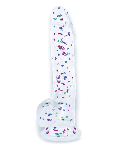 Glittergasm 8.5" Ballsy Dildo - Blue/Purple/Violet by Icon brands inc