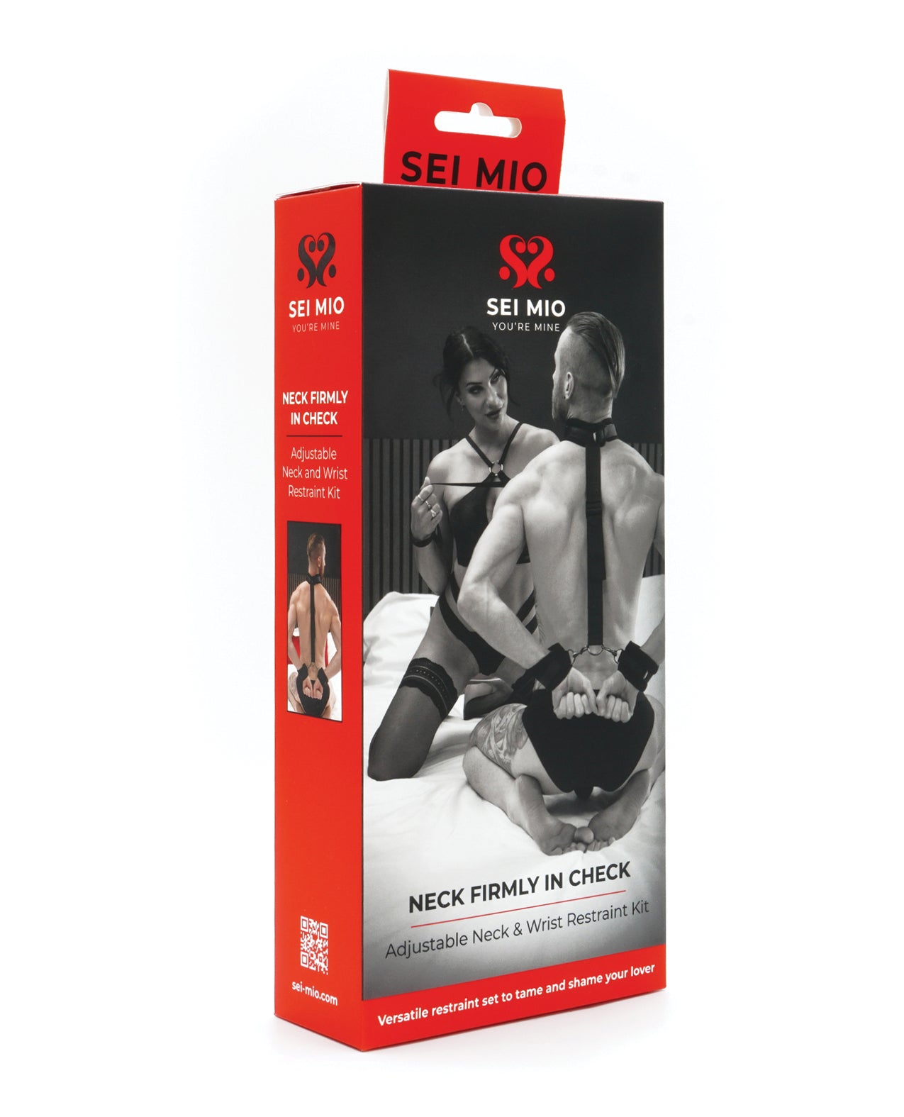 Sei Mio Neck Firmly in Check Adjustable Neck & Wrist Restraint Kit - Black by Creative conceptions