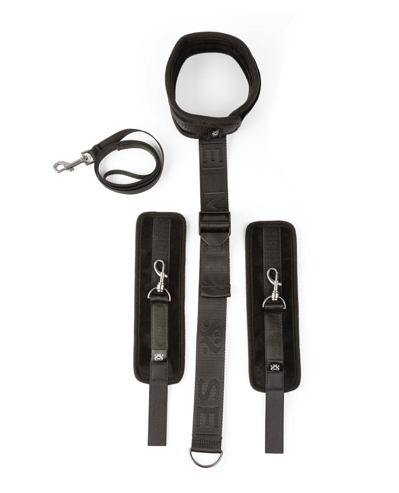 Sei Mio Neck Firmly in Check Adjustable Neck & Wrist Restraint Kit - Black by Creative conceptions