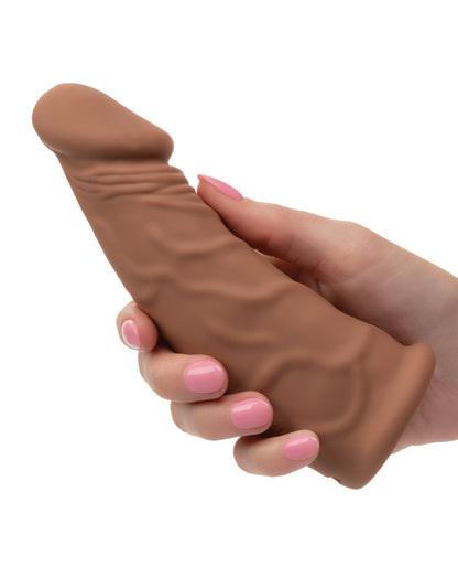 Performance Maxx 7" Vibrating Penis Extension - Brown by California exotic novelties