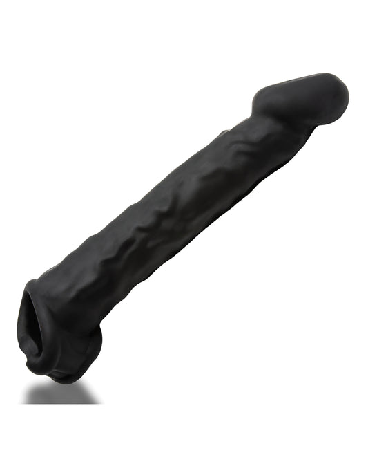 Oxballs Muscle Ripped Inner Ribbed Velvet-Smooth Cocksheath - Special Edition Black by Blue ox designs llc dba oxballs