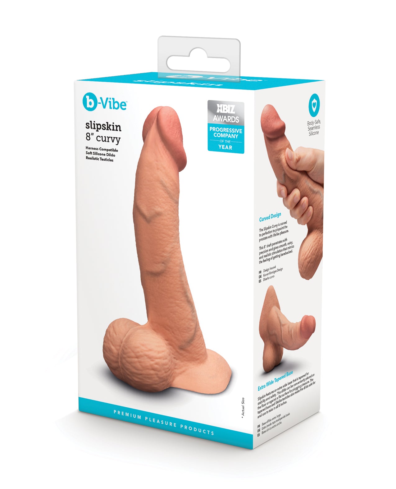 b-Vibe Slipskin 8" Curvy - Mocha by Cotr inc