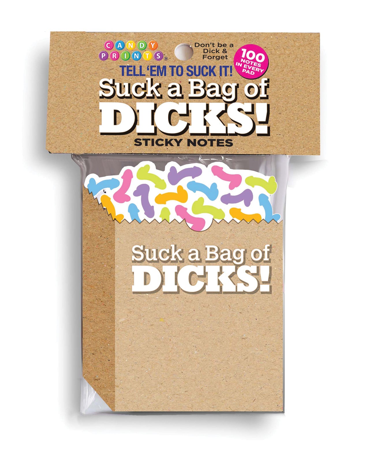 Suck A Bag of Dicks Sticky Notes - 100 Notes Per Pad by Little genie productions llc