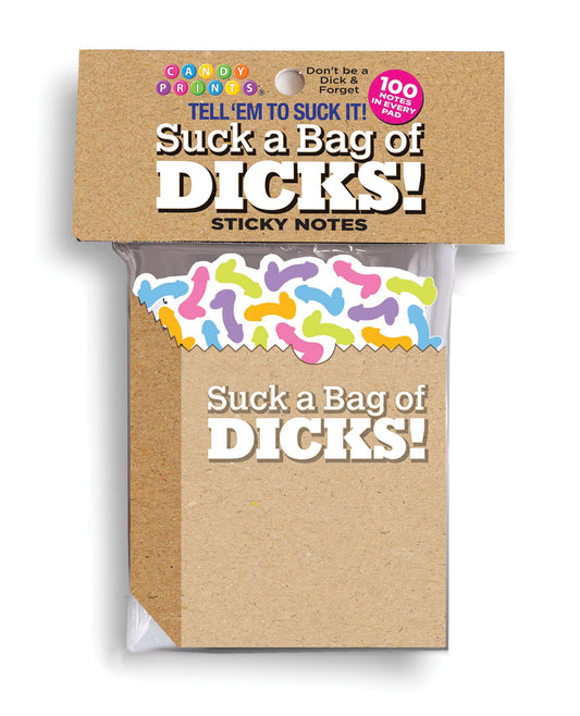 Suck A Bag of Dicks Sticky Notes - 100 Notes Per Pad by Little genie productions llc