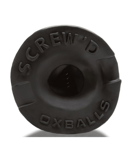 Oxballs Screwdhole Screw'd-in Open Tip Masturbator - Black by Blue ox designs llc dba oxballs