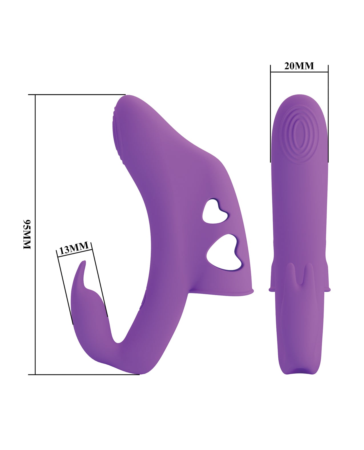 Pretty Love Yenna Dual Finger Vibe - Purple by Liaoyang baile health care produ
