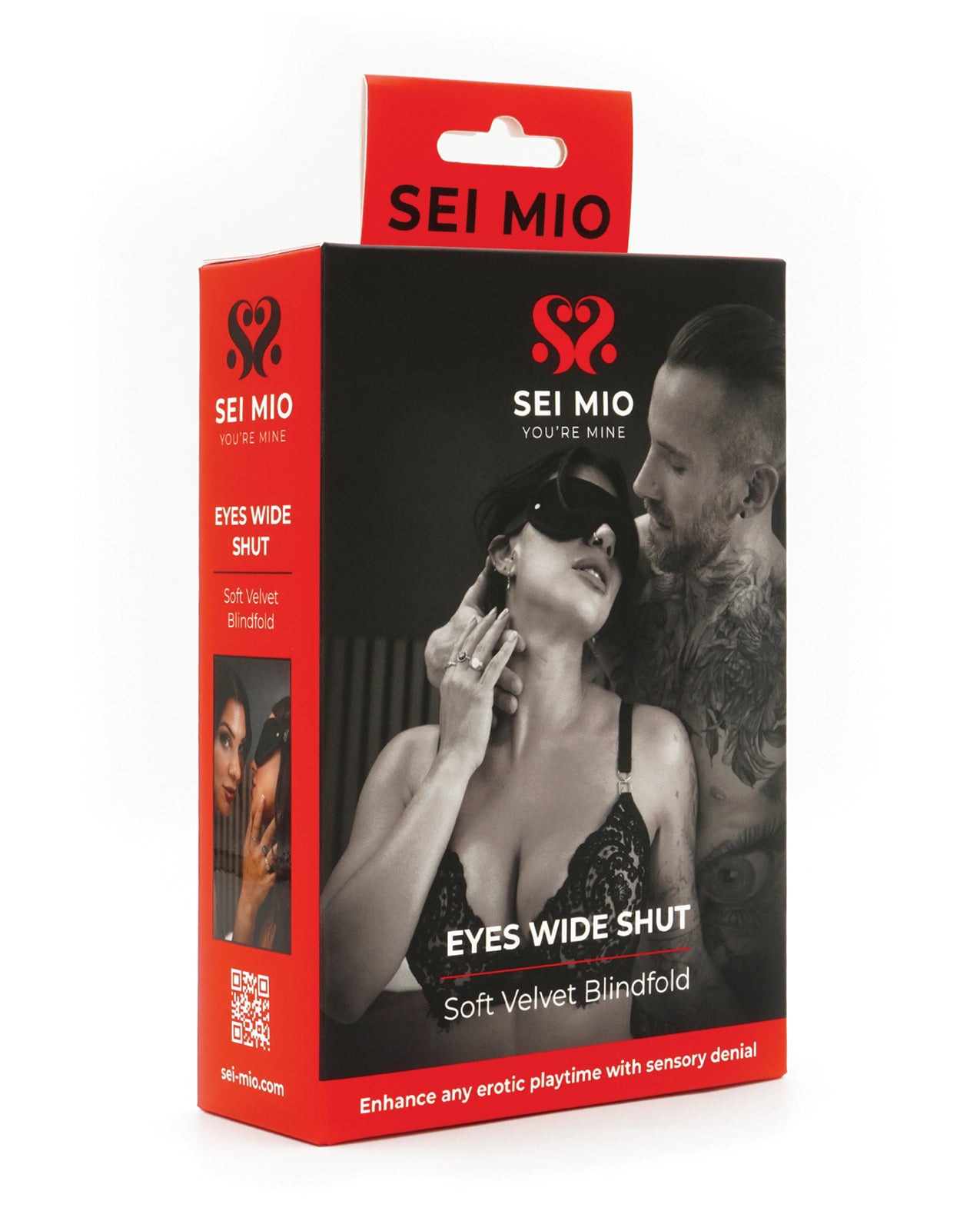 Sei Mio Eyes Wide Shut Soft Velvet Blindfold - Black by Creative conceptions