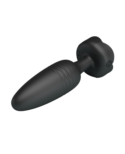 Pretty Love Tarion Thrusting Butt Plug w/Multi Color Bottom Light - Black by Liaoyang baile health care produ
