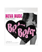 Neva Nude Brat Glitter Heart Pasties - Black/Pink O/S by Neva nude