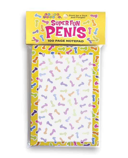 Super Fun Penis Notepad - 100 Sheet Notepad by Little genie productions llc