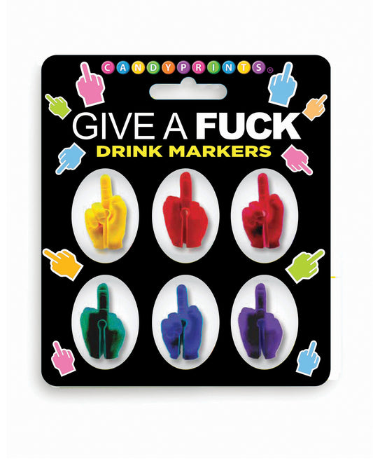 Give A Fuck Drink Markers 6 pc Set - Multi-Color by Little genie productions llc