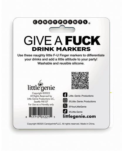 Give A Fuck Drink Markers 6 pc Set - Multi-Color by Little genie productions llc