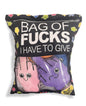 Bag of Fucks I Have To Give Plushy Pillow - Plush Bag of 5 Middle Fingers by Little genie productions llc