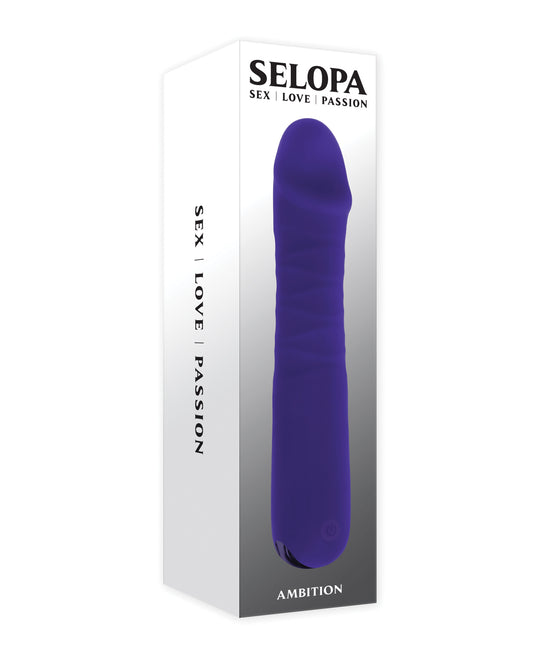 Selopa Ambition Thrusting Vibrator - Purple by Evolved novelties inc.