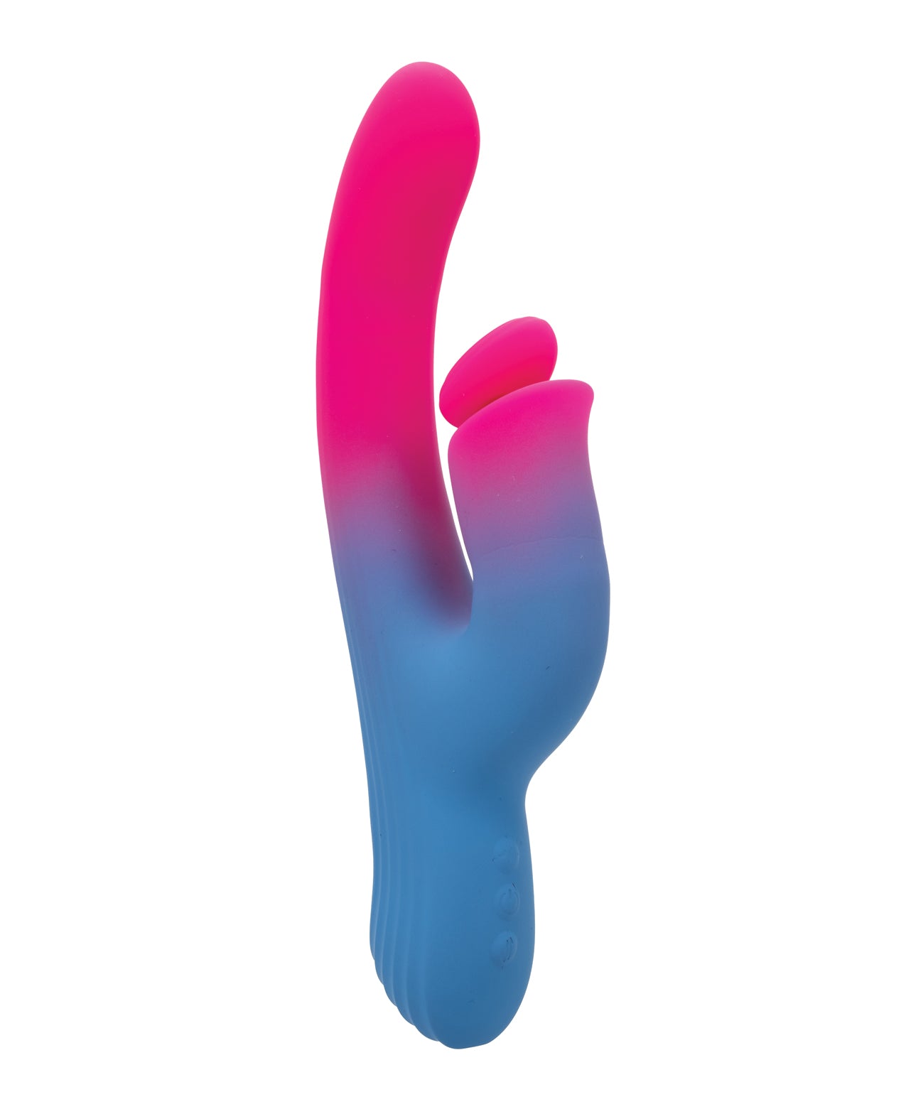 Elation Thrusting Dual Vibrator - Blue/Pink by California exotic novelties