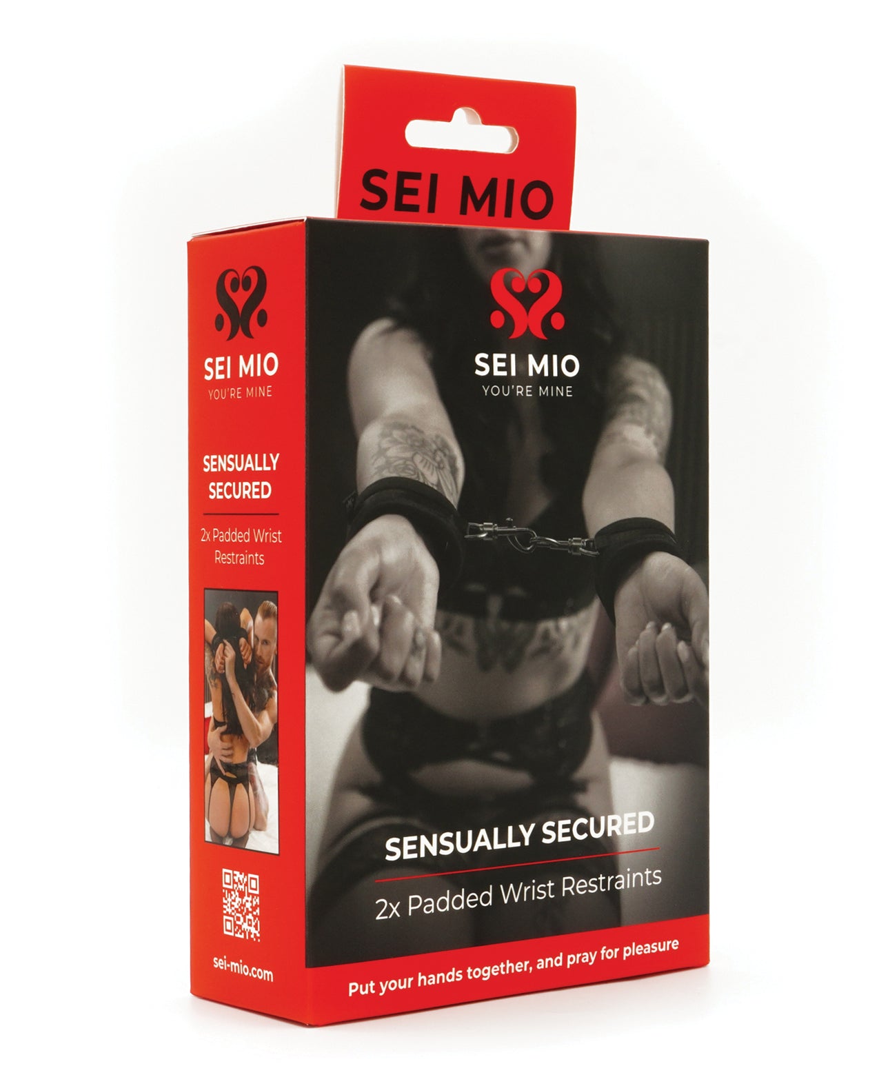 Sei Mio Sensually Secured Velvet Handcuffs - Black by Creative conceptions