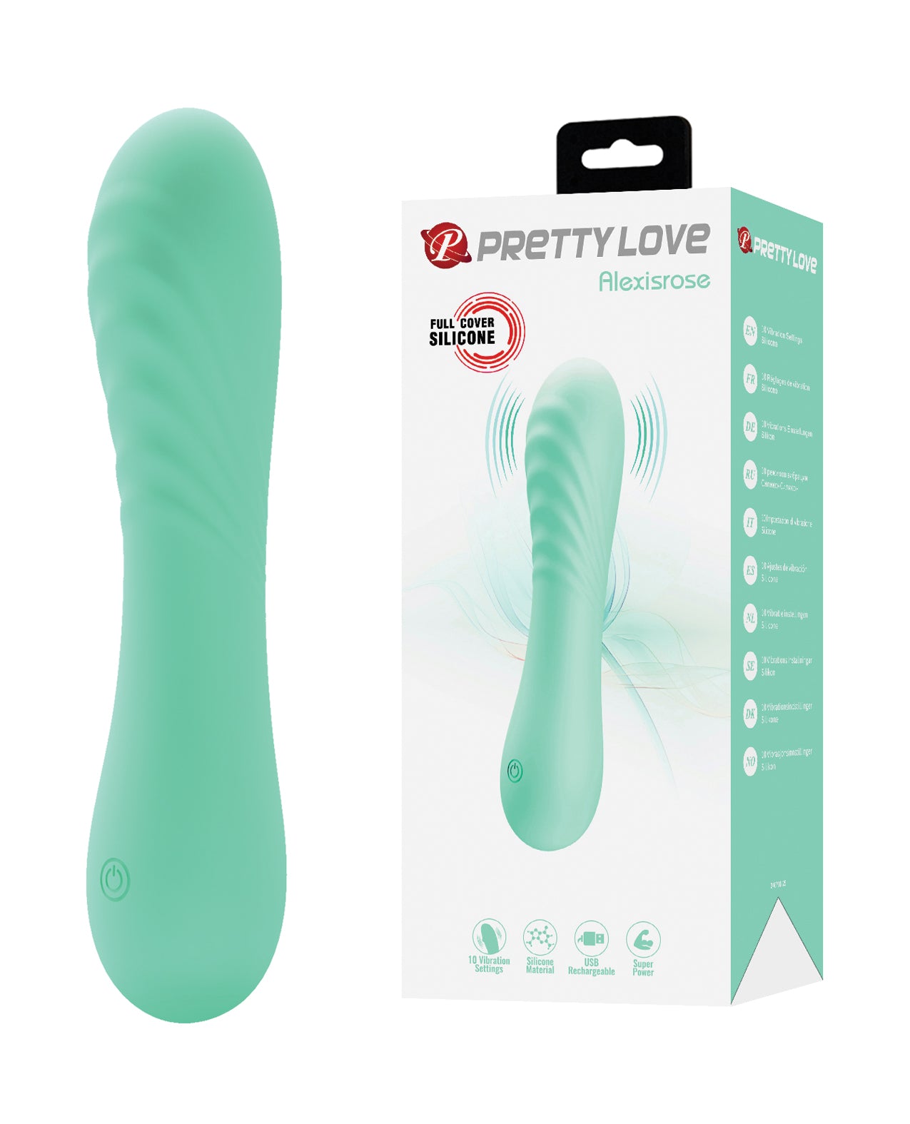Pretty Love Alexisrose Curved Vibrator - Aqua by Liaoyang baile health care produ