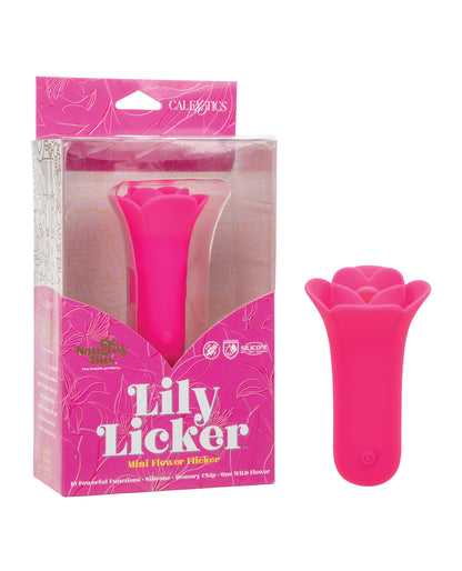 Naughty Bits Lily Licker Mini Flower Flicker - Pink by California exotic novelties