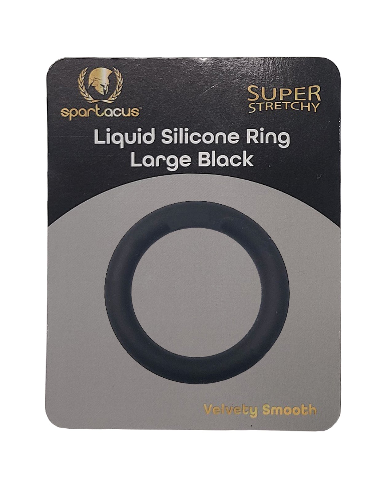 Spartacus Liquid Silicone Cock Ring Large - Black by Spartacus