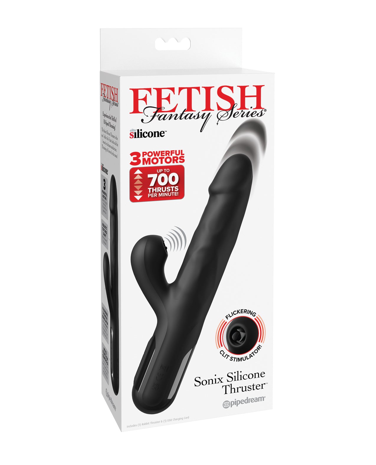 Fetish Fantasy Series Sonix Silicone Thruster - Black by Pipedream products