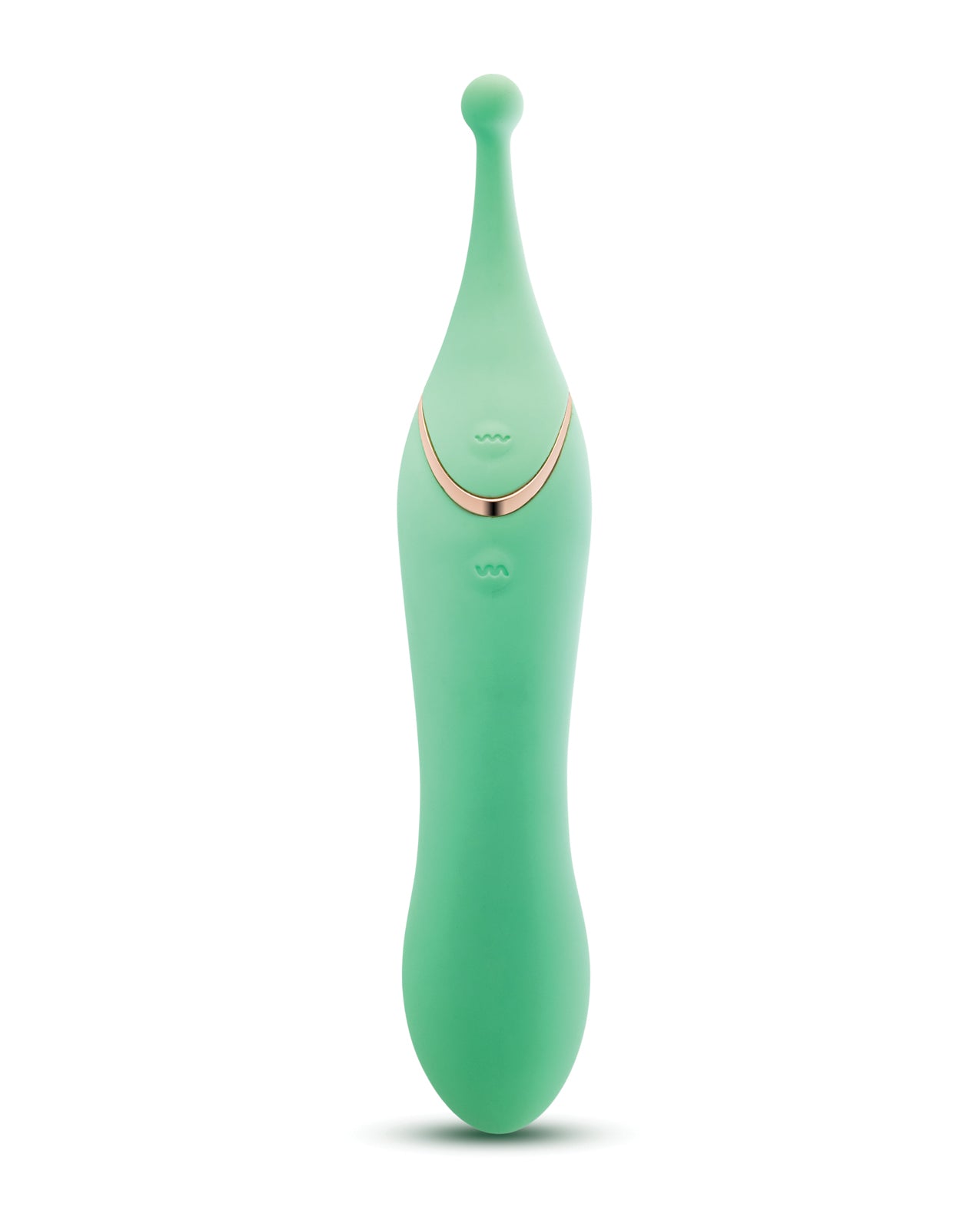 Blush Stella 7 Inch Dual-Ended Clitoral G-Spot Vibrating Wand With Precision Stimulation - Green by Blush novelties