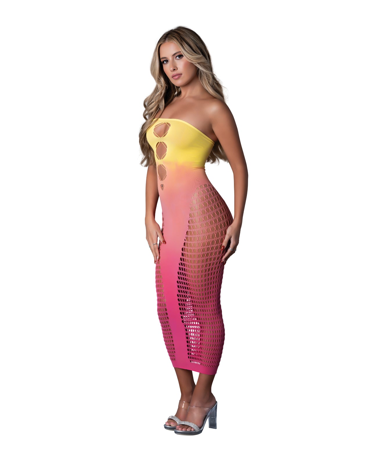 Seamless Sleeveless Gown - Sunset Ombre O/S by Magic moments int'l
