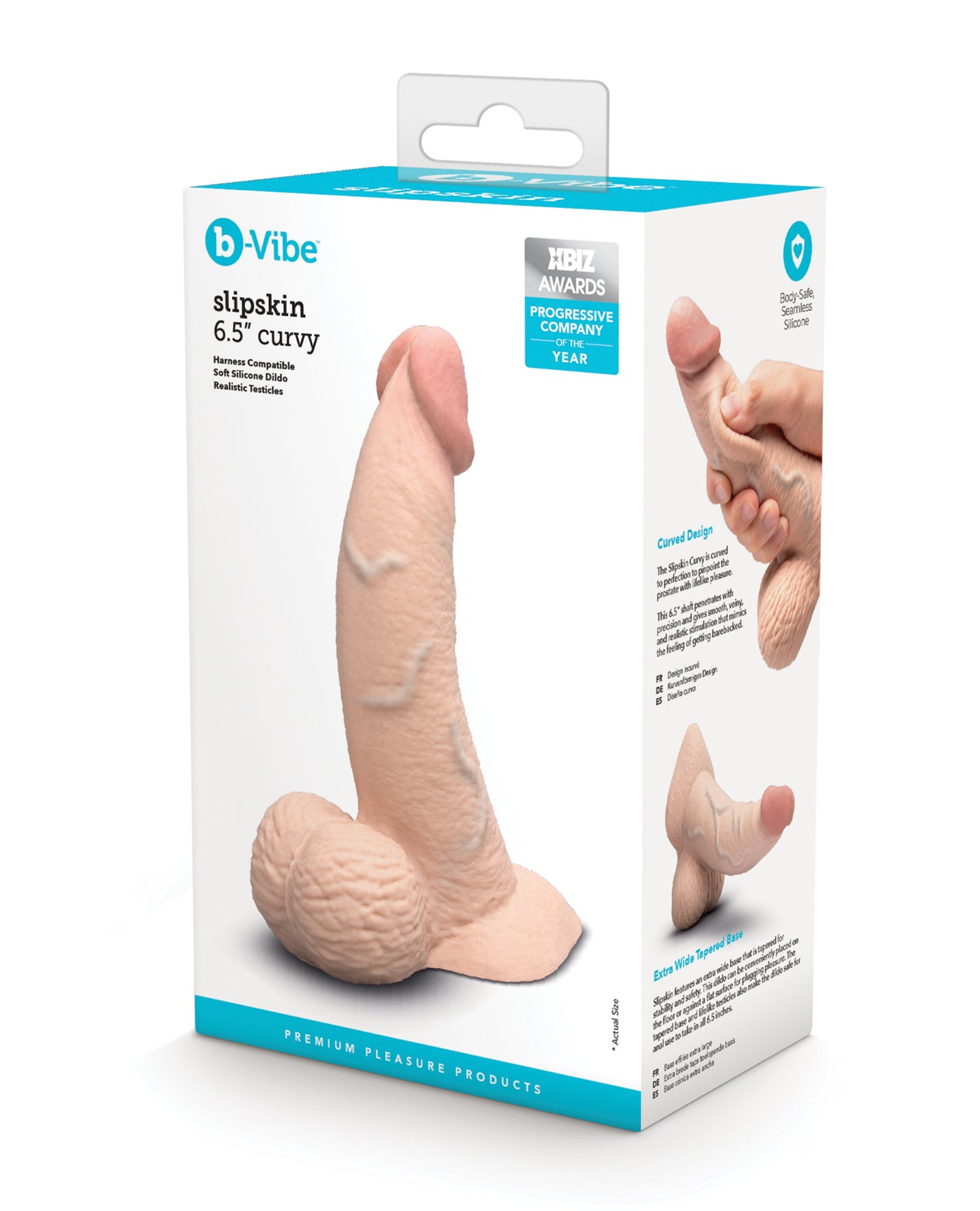 b-Vibe Slipskin 6.5" Curvy - Cream by Cotr inc