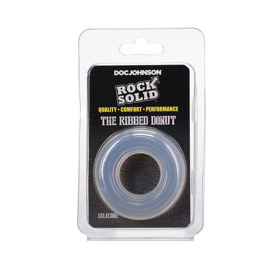 Rock Solid Ribbed Sila-Stretch Donut 1in by Doc Johnson