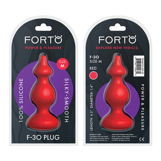Forto F-30 Pointer Silicone Anal Plug Medium Red by Vvole