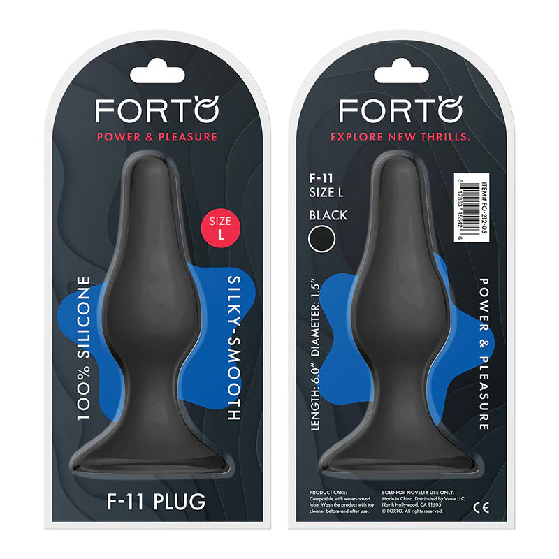 Forto F-11 Lungo Silicone Anal Plug Large Black by Vvole
