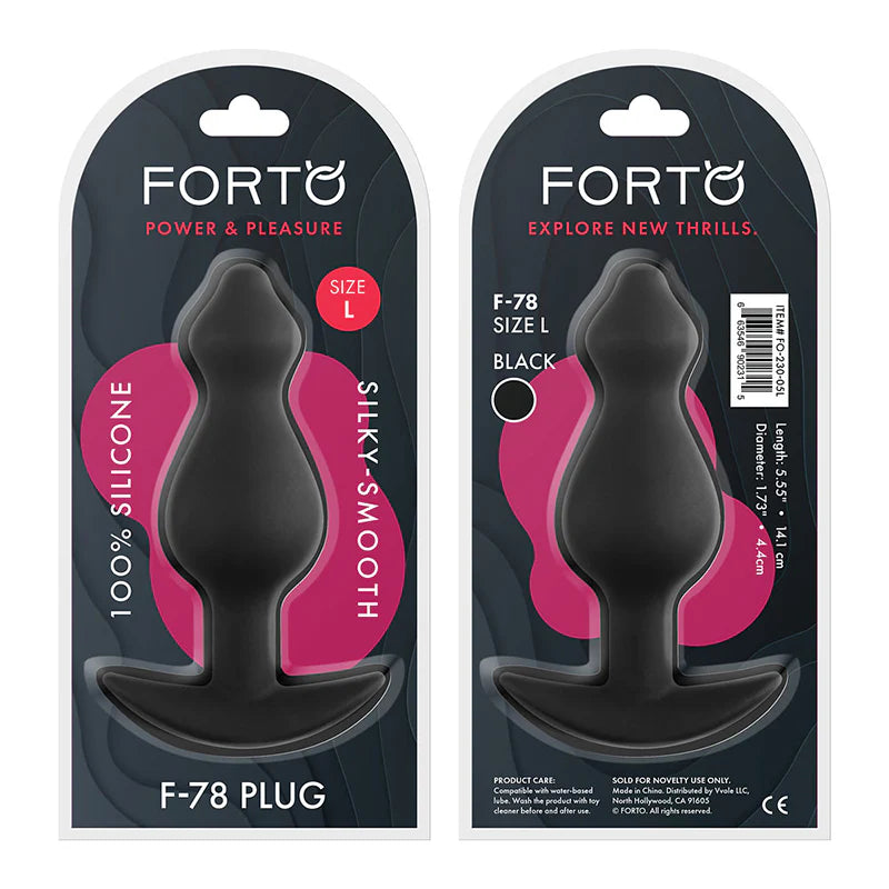 Forto F-78 Pointee Silicone Anal Plug Large Black by Vvole