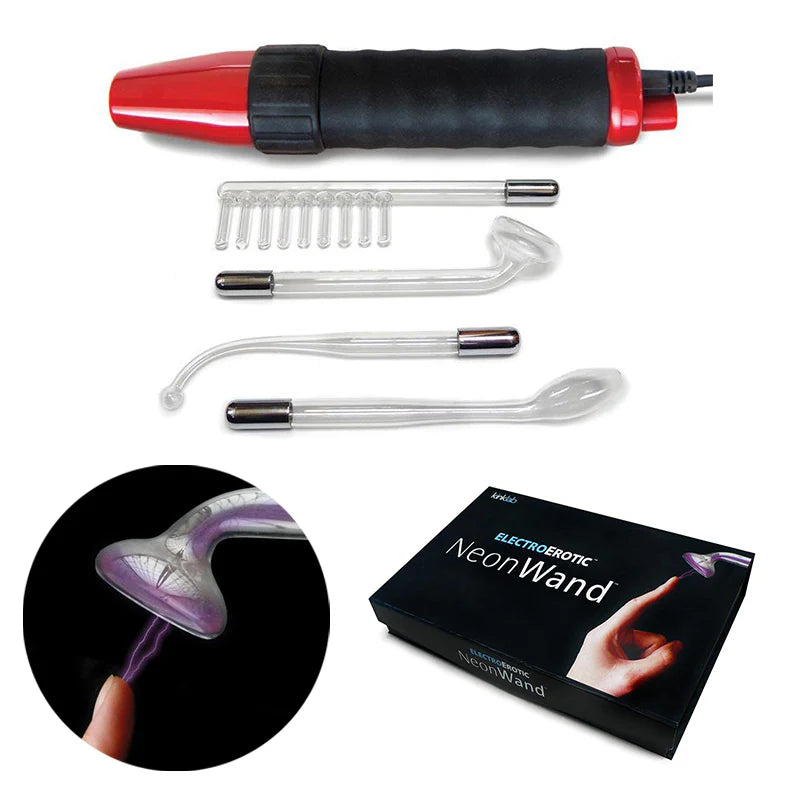 KL Neon Wand Red Handle/Purple Electrode (US) by Stockroom.com