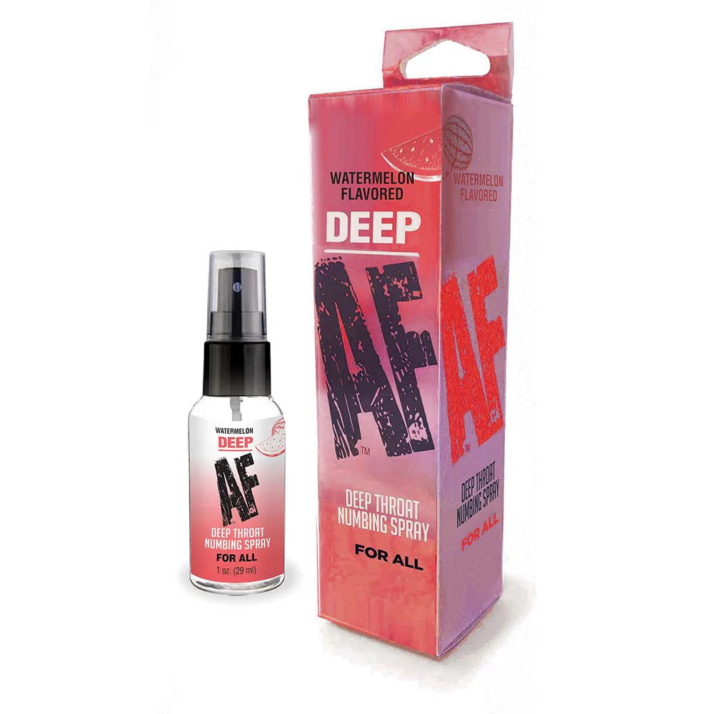 Deep AF Watermelon Flavored Deep Throat Numbing Spray 1 oz. by Little Genie Productions