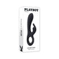 Playboy Late Night Bunny Rechageable Dual Stimulator Silicone Black by Evolved