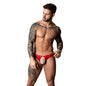 Male Power The Ultimate Duo CRC Open Ring Thong & Cobalt Cock Ring Red L/XL by Male Power