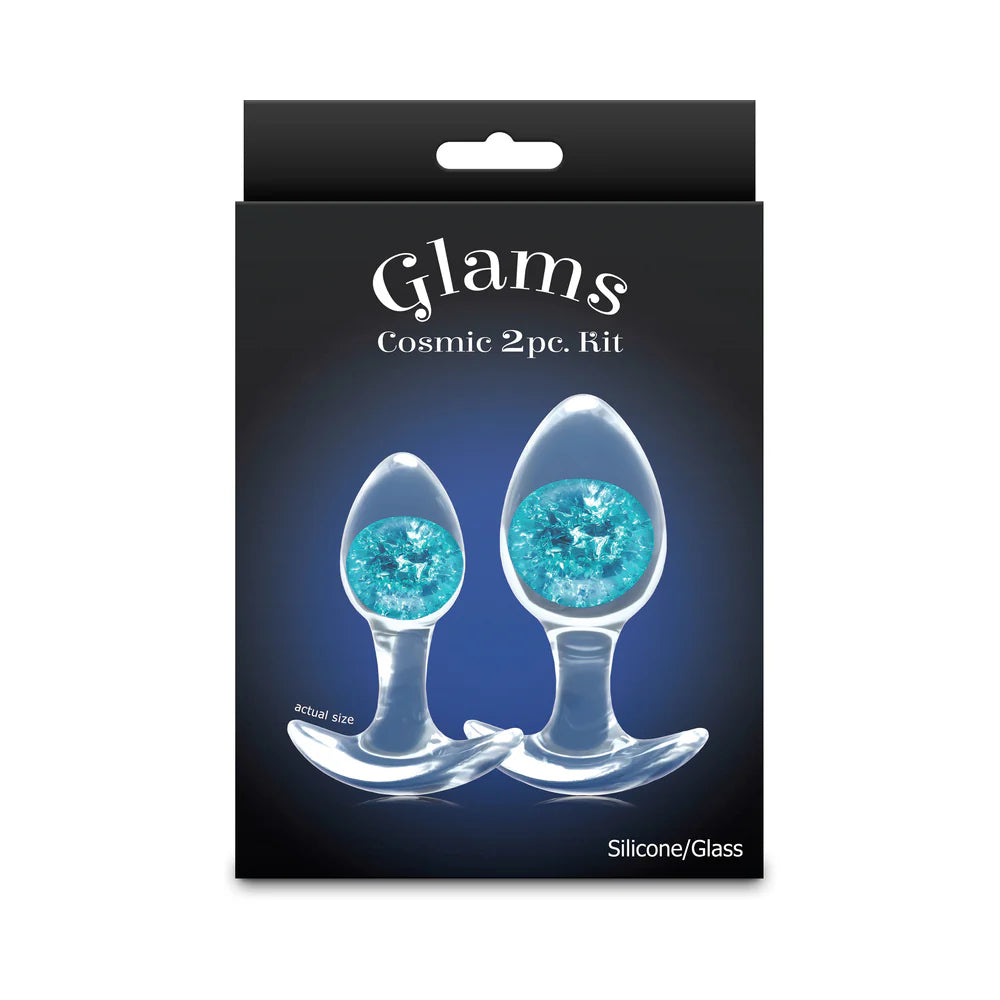 Cosmic Glams 2-Piece Plug Kit Blue by New Sensations Novelties Inc.