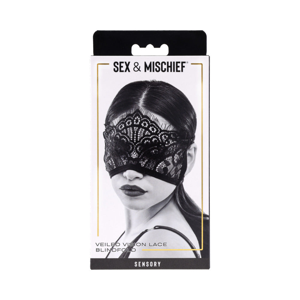 Sex & Mischief Veiled Vision Lace Blindfold by Sportsheets international