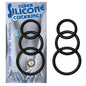 Super Silicone Cockrings 3 (Black) by Nasstoys
