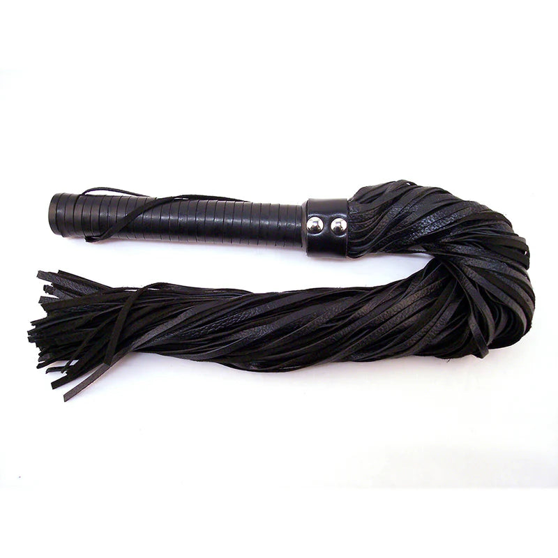 Rouge Flogger, Leather w/Leather Handle Black by Rouge Group LTD.