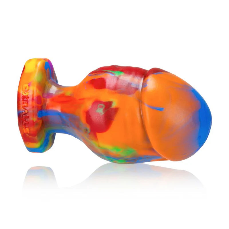 OxBalls Honcho-3, Buttplug, Large, Rainbow by Blue Ox Designs, Oxballs