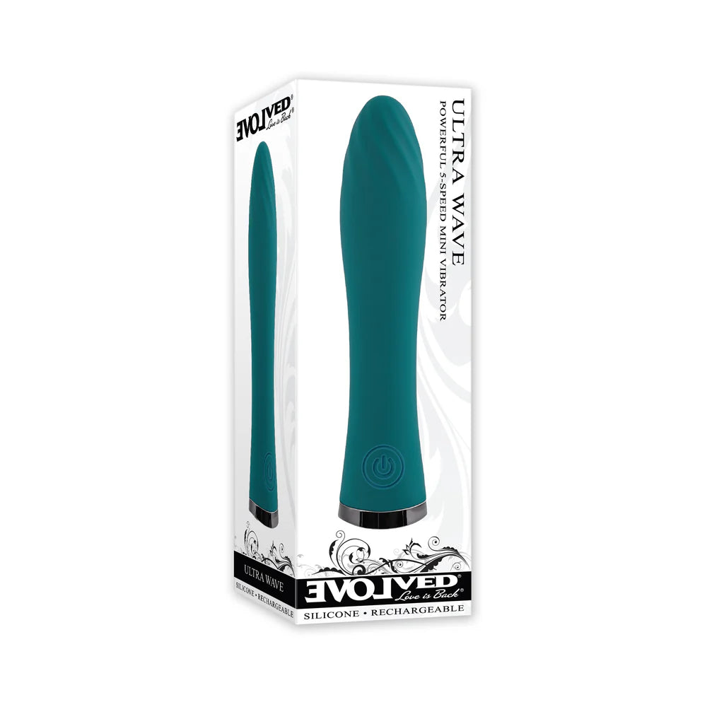 Evolved Ultra Wave Rechargeable Vibrator Teal by Evolved
